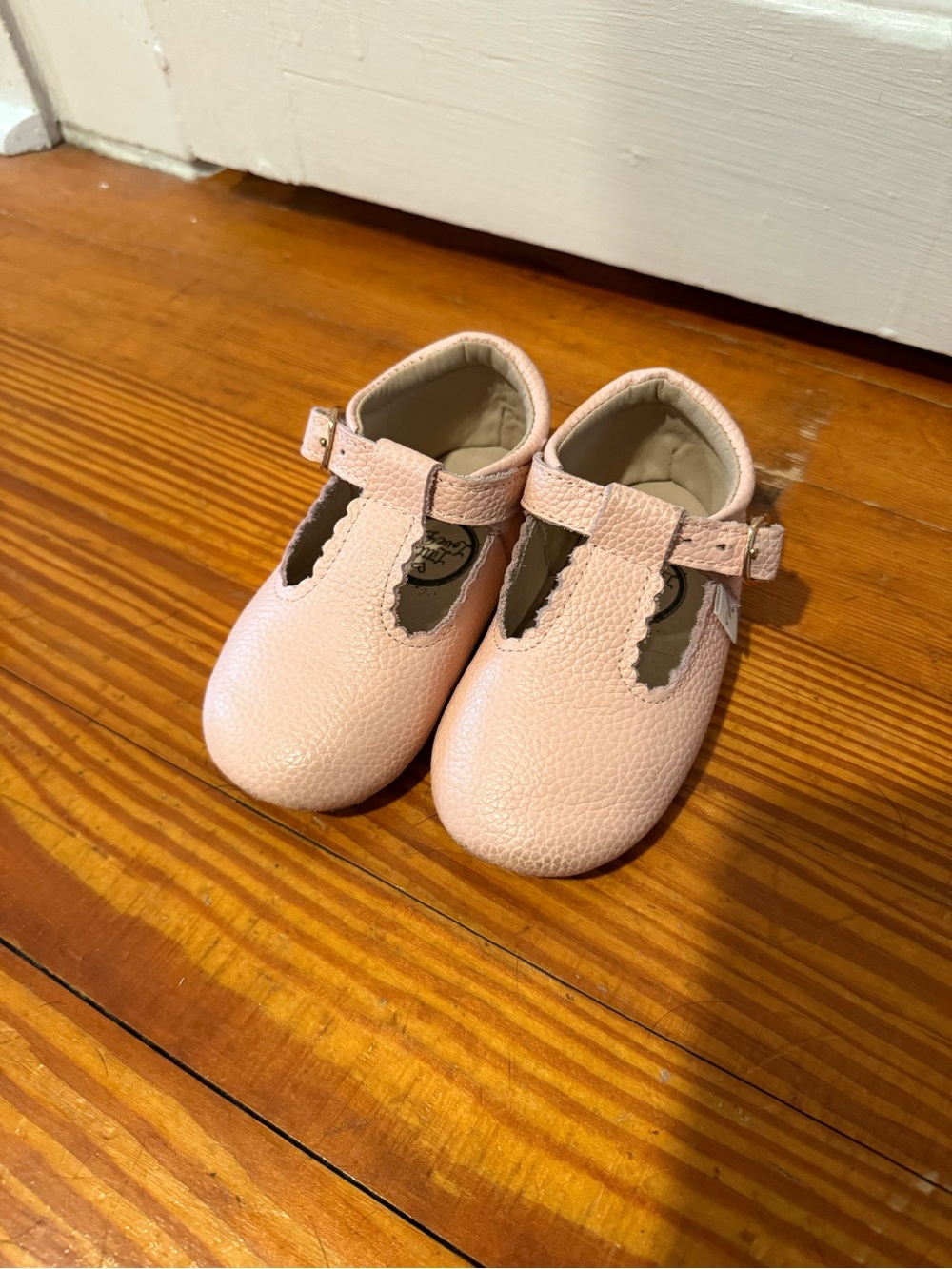 Little Lovebug Blush Pink soft toddler shoes - Picture 2 of 9